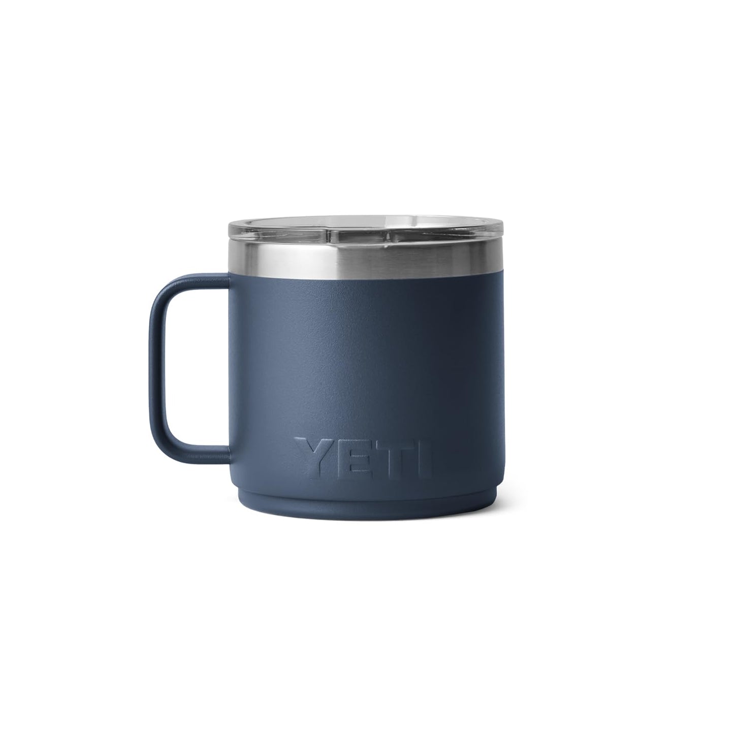 YETI Rambler 14 oz Ceramic Lined Stackable Mug, Vacuum Insulated, Stainless Steel with MagSlider Lid, Navy