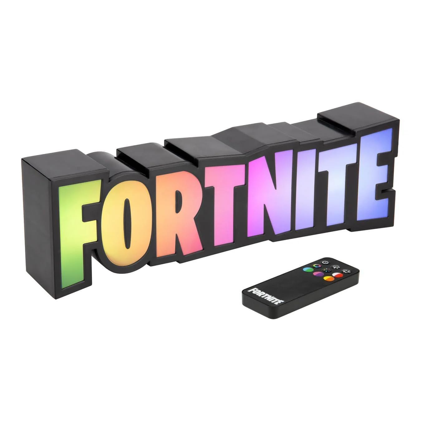 Fortnite RGB Colour-Changing Logo Light – Officially Licensed Gaming Lamp with Remote Control, Wall or Desk Display, USB Powered Décor for Gamers | Paladone