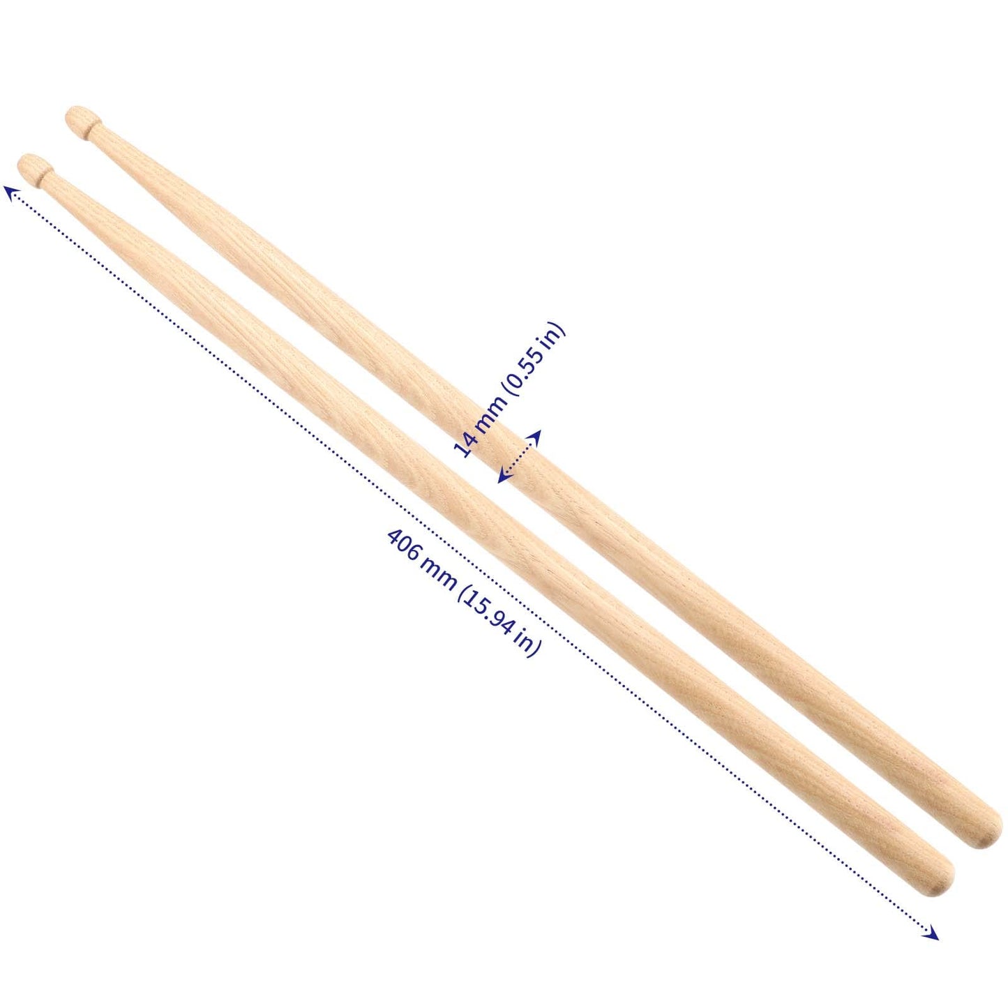 SOUJAP 24 Pairs 5A Drum Sticks, Maple Wood Drum Sticks Bulk, Wood Tip Drumstick for Drummer or Beginner(48 Pieces)