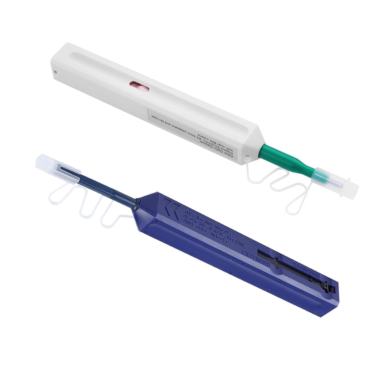Elfcam® - Fiber Optic Cleaning Pen Tip-Pen for LC/SC/FC/ST Female Adapter (PC and UPC), LC/SC/FC/ST Male Connectors and Bushings, More Than 800 Cleanings