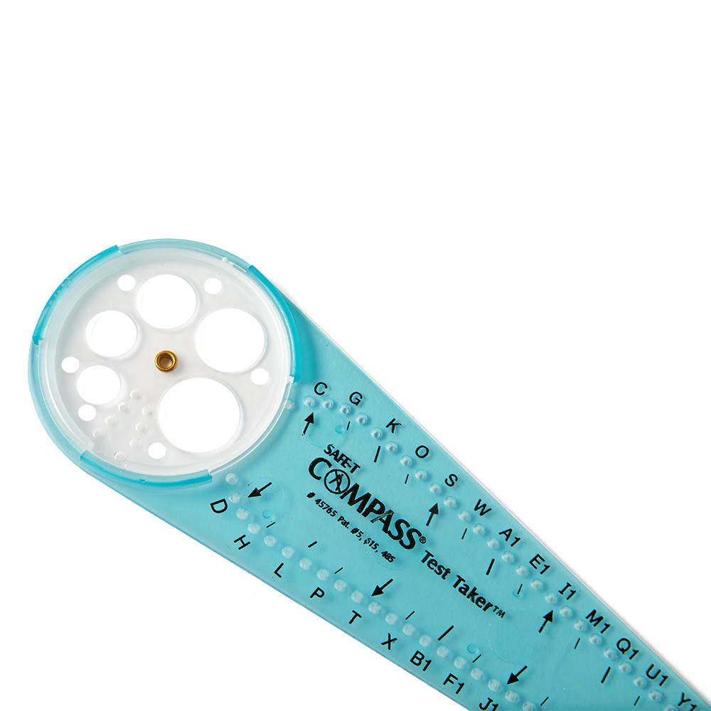 hand2mind Safe-T Compass for Kids Math, Test Taker Compass, 10 in. Diameter Blue Compasses, Safety Compass for Drawing, Safety Kids School Supplies, Homeschool Supplies (Set of 12)