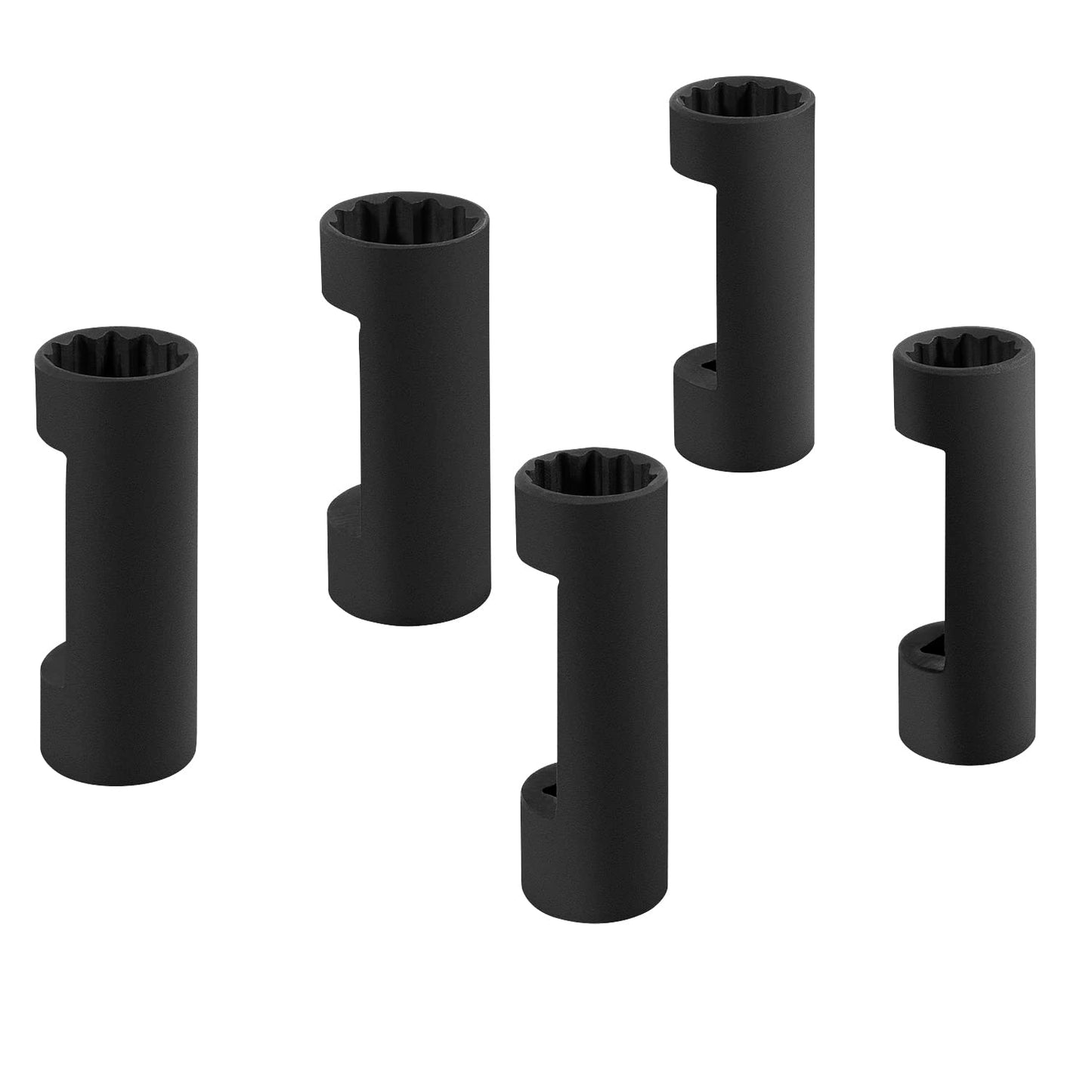 5pcs Strut Nut Socket 18mm 19mm 21mm 22mm 24mm with 12 Point 1/2" Drive, Suspension Strut Nut Socket Tool Easy Remove Strut Nuts