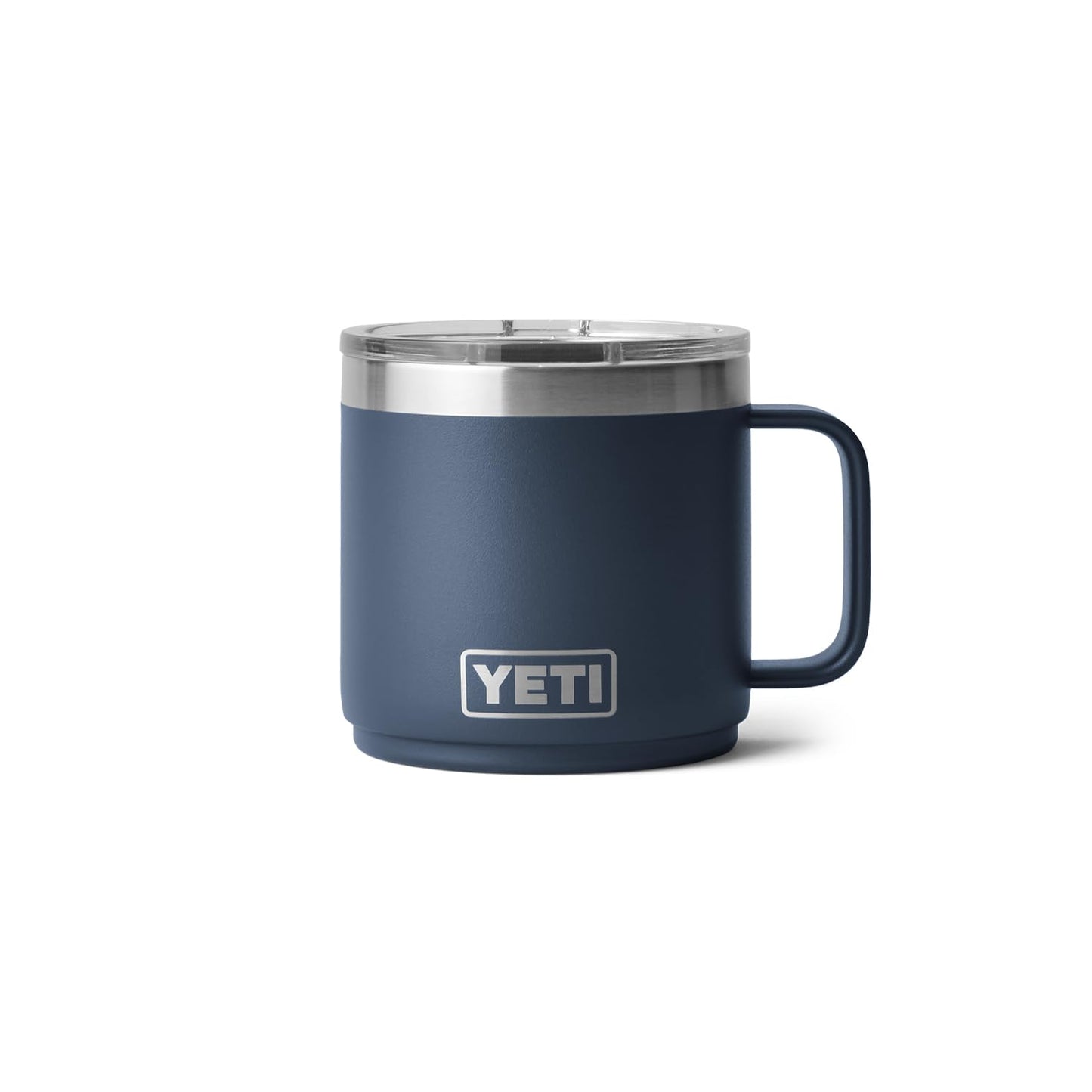 YETI Rambler 14 oz Ceramic Lined Stackable Mug, Vacuum Insulated, Stainless Steel with MagSlider Lid, Navy