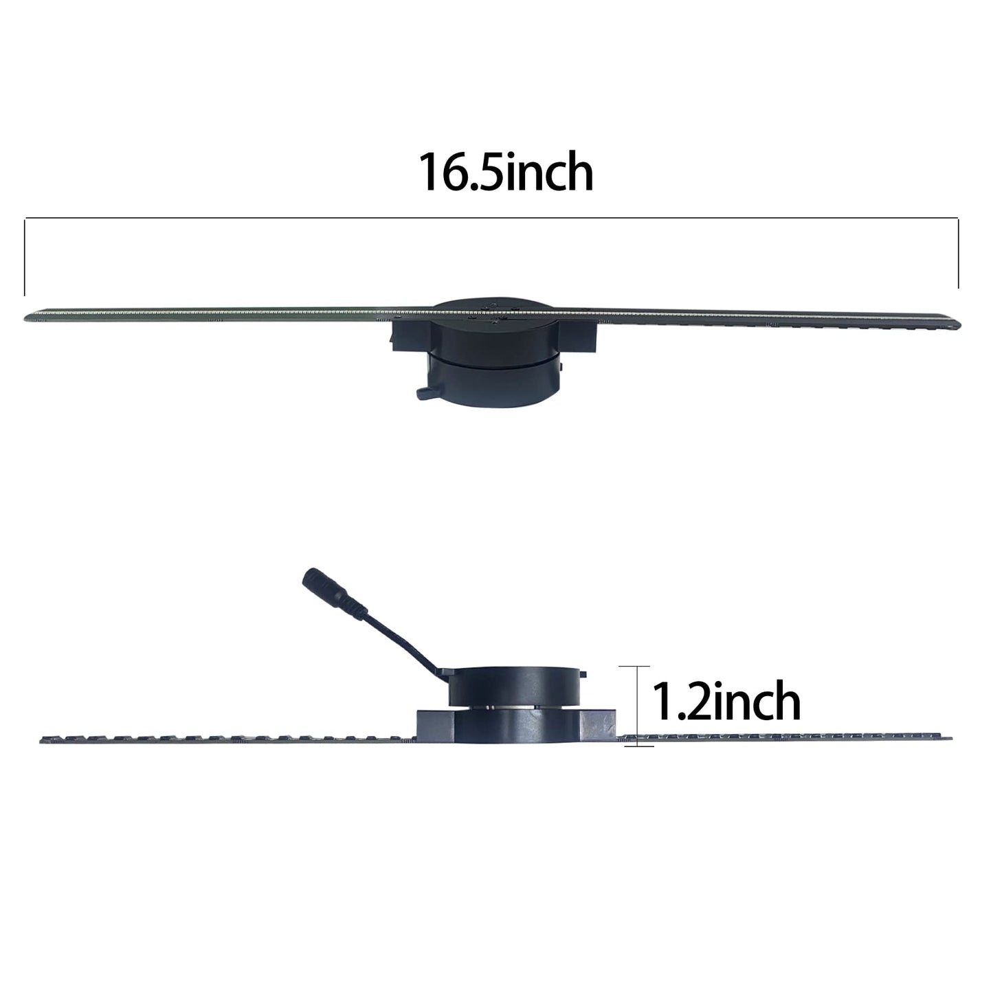 WANTHER 3D Hologram Fan,16.5-inch Holographic Fan Projector WiFi with 700 Library Video,Animated Holographic Display for Business Stores, Shops, Holidays (16.5-inch (APP+WiFi))