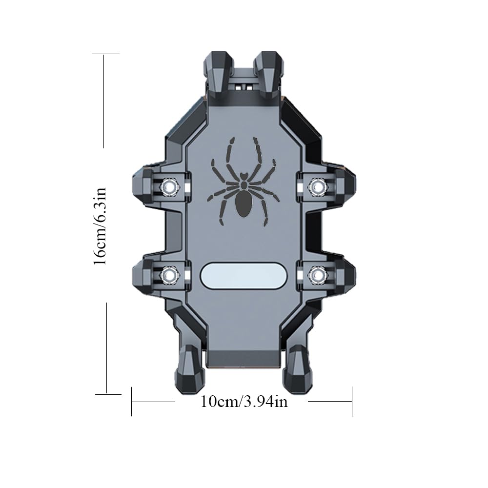 Cesicersi Motorcycle Phone Mount Holder - [Dual Dampener] [Anti Shake] Motorcycle Cell Phone Mounts,Adjustable Bike Phone Holder, Fit for iPhone Samsung LG Google All 4.7-7.2" Phones,Black