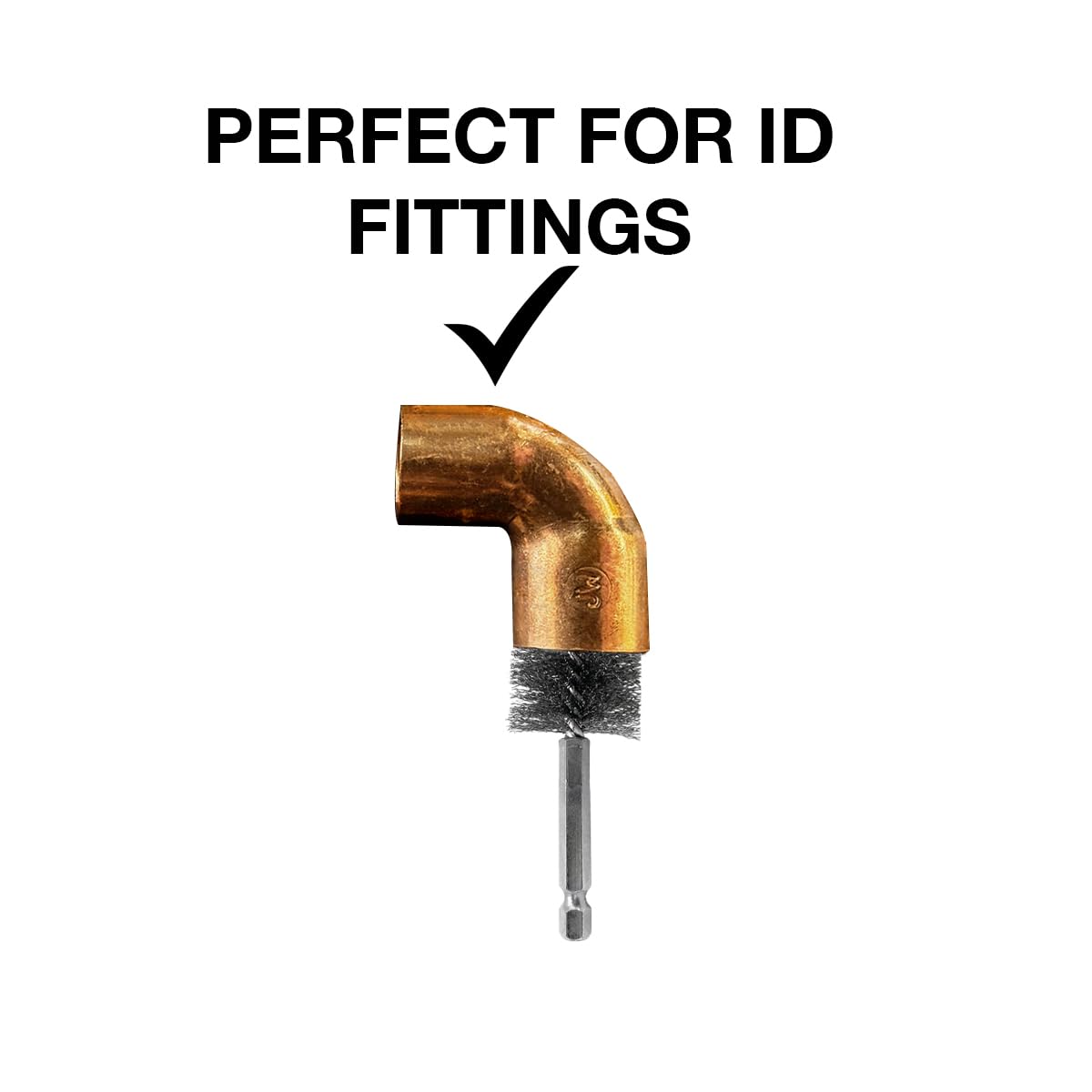 WICKED Professional ID Copper Tube Pipe Cleaner Replacement Brushes (1/2” & 3/4’’ & 1” (Multi-Pack))