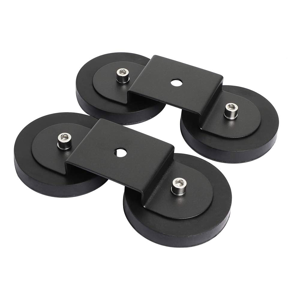 EXZEIT Strong Magnet Base for Led Work Light, Powerful Magnetic Mounting Bracket with Protecting Rubber for Off Road Driving Lighting (Two PCS)