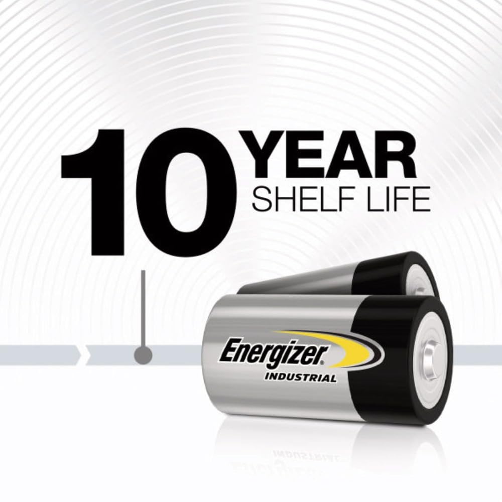Energizer Industrial LR20, 1.5V, AAA batteries, pack of 12 D size