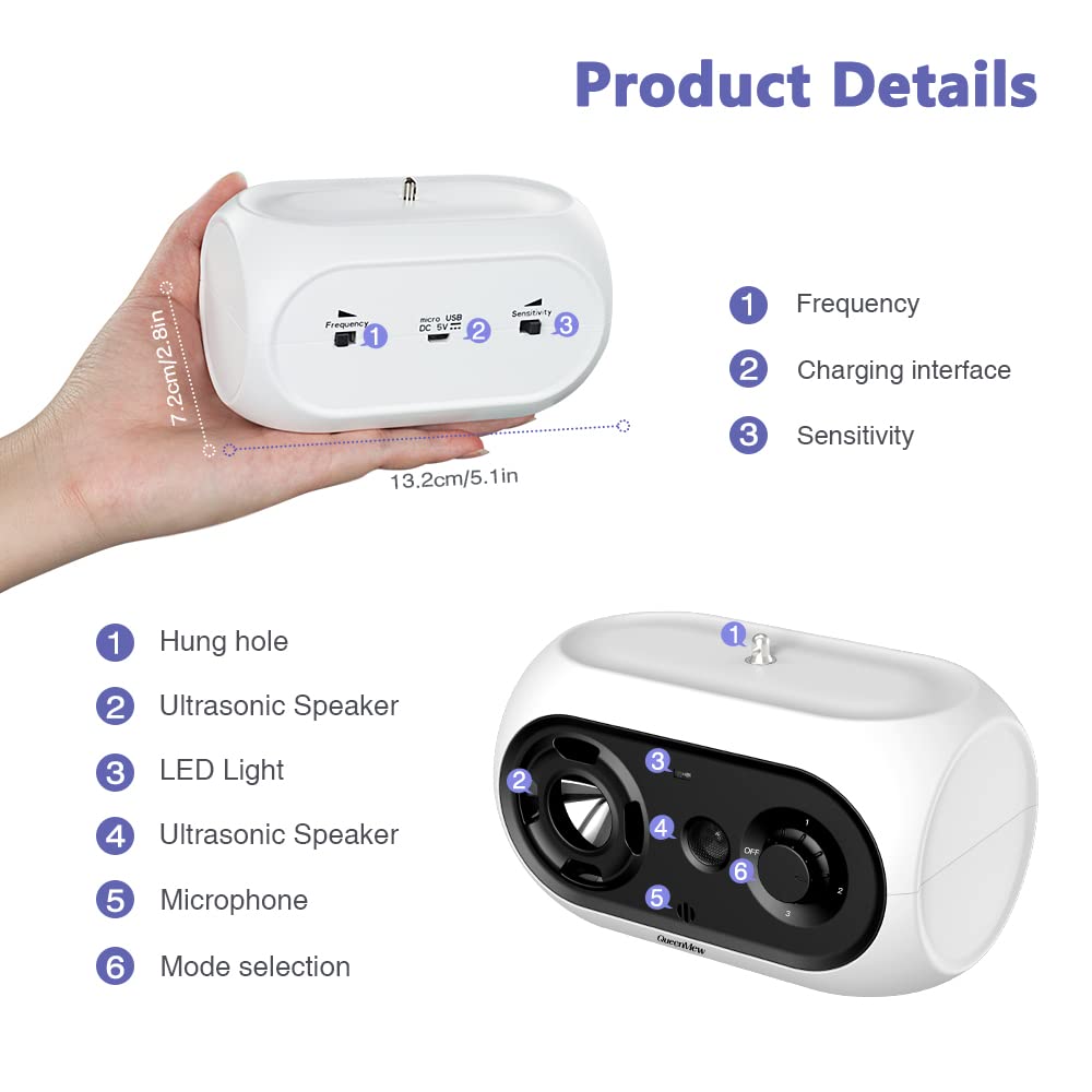 Automatic Dog Barking Control Devices, Upgraded 3 Levels Anti Barking Device for Dogs, Stop Barking Dog Device, Waterproof Rechargeable Barks Stopper for Puppy Small Medium Large Dogs