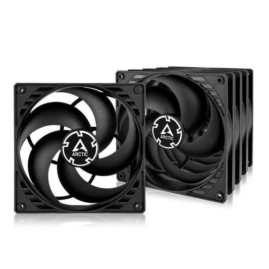 ARCTIC P14 PWM PST (5 Pack) - 140 mm Case Fan with PWM Sharing Technology (PST), Pressure-optimised, Computer, Fan Speed: 200-1700 RPM - Black