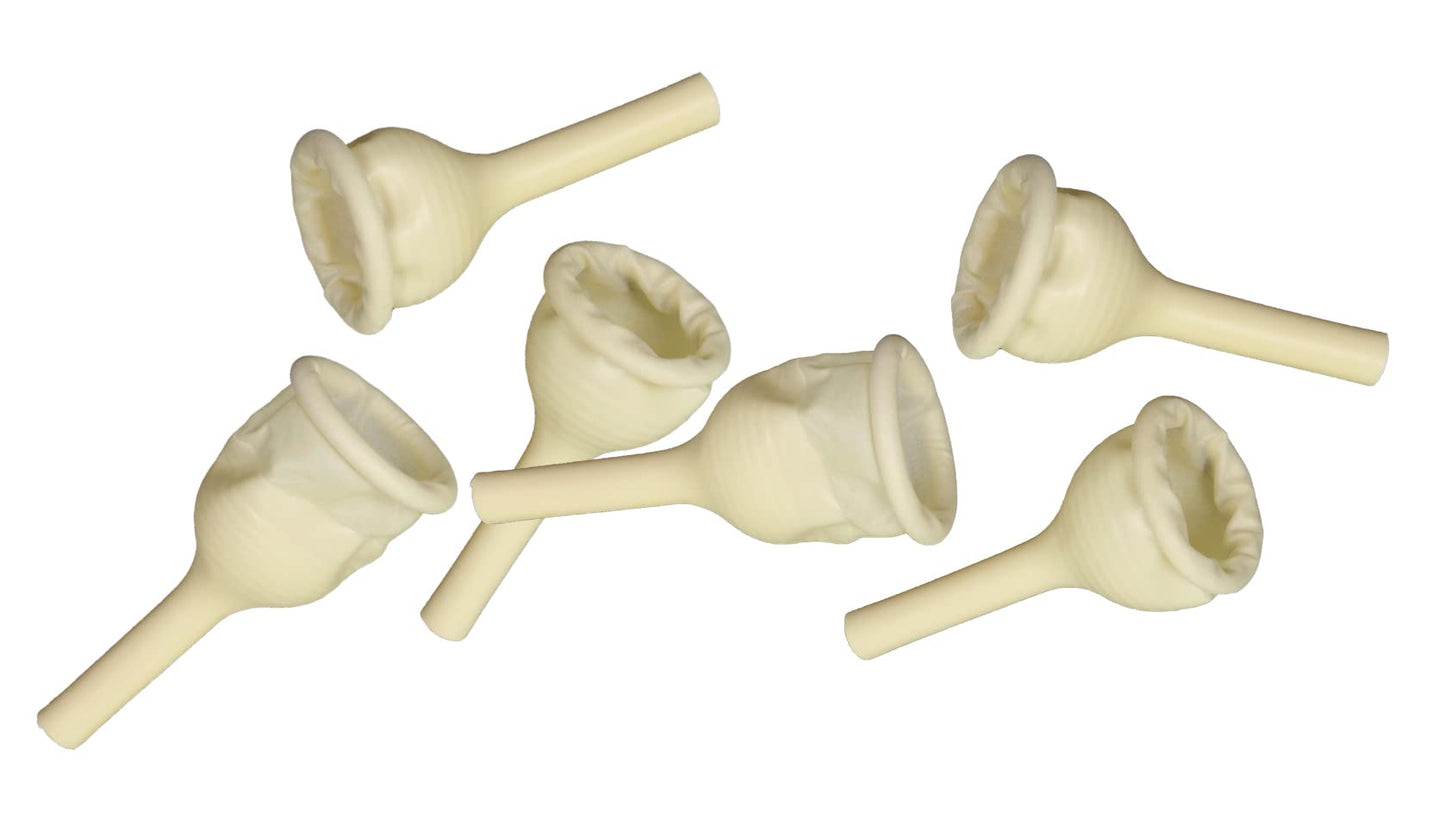 50 Rubber Urinal Bag Male External Catheter Single use 50 Count Comes with a Foam Strip for Tightening 2 Count (Large 30 mm 1.2 Inch)