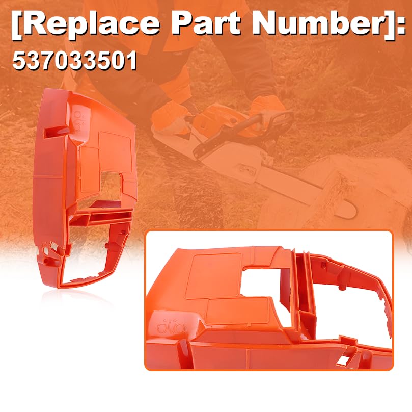 Mtanlo Cylinder Engine Cover Shroud Brake Cover Starter Front Handle for Husqvarna 372 365 362 371 Chainsaw with Spark Plug Front Brake Handle Chain Brake Cover