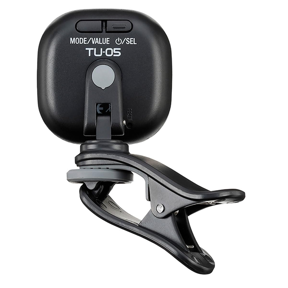 BOSS Rechargeable Chromatic Clip-On Tuner for Guitar, Bass and Ukulele | Reliable and Precise Battery Powered Tuner with Large High-Contrast Colour Display (TU-05)