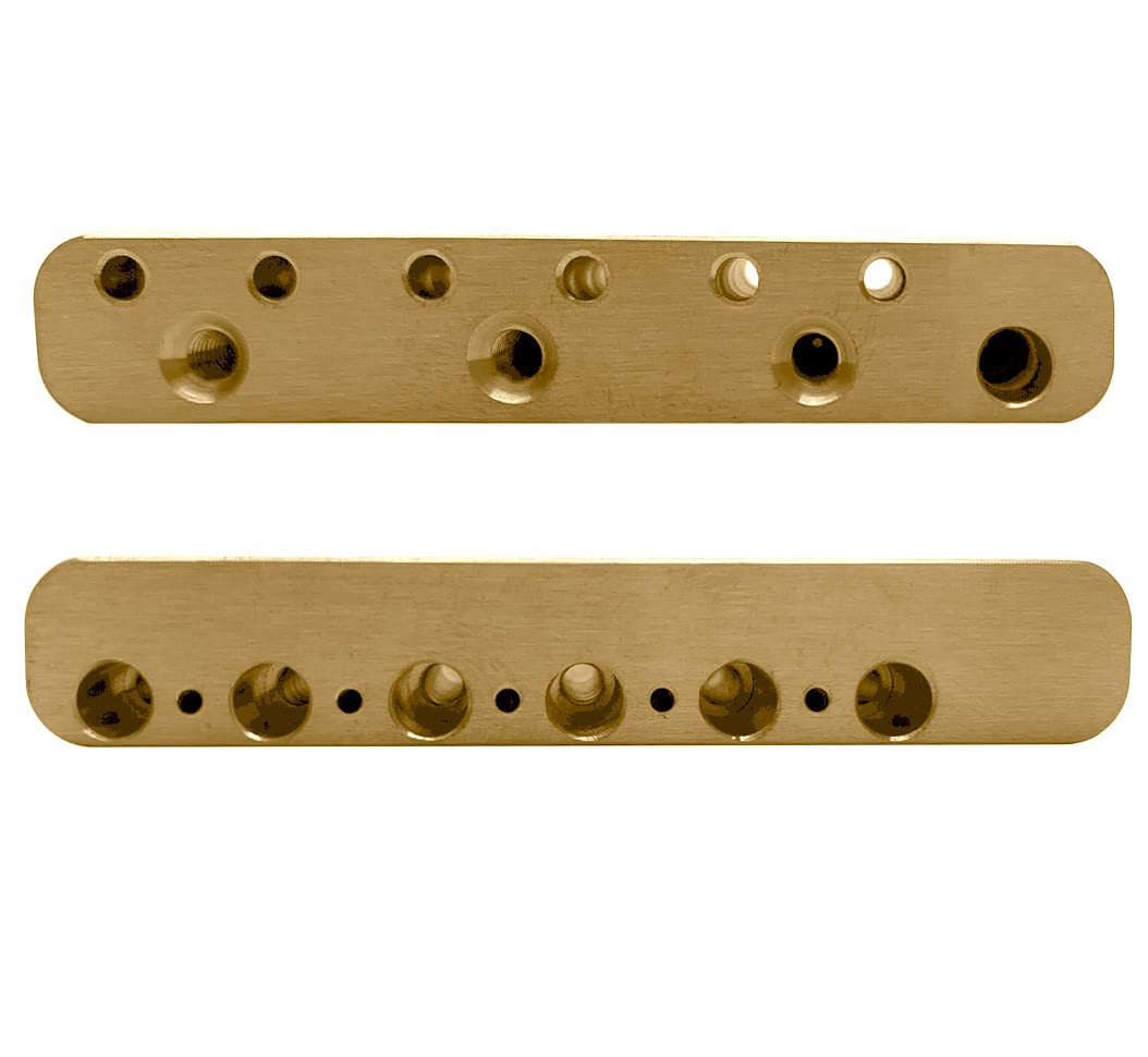 TUOREN 52.5mm String Spacing Full Brass 40mm Strat Tremolo Block for Fender Squier Strat Electric Guitar