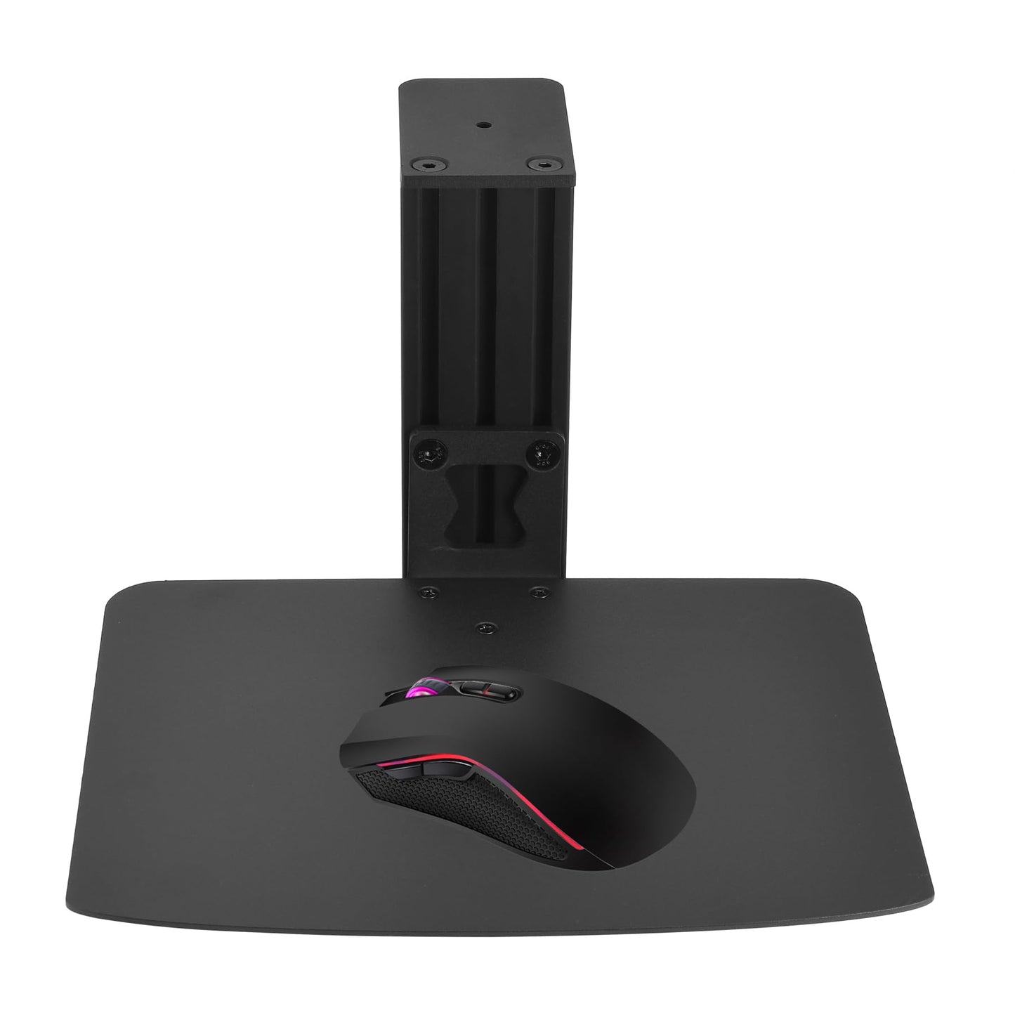 VTUIFBT Metal Clamp-on Adjustable Computer Mouse Pad and Device Holder for Desks, Metal Computer Mouse Desk Mount Pad, 10.63" x 8.66" Ergonomic Desk Extender Tray, Fits up to 4 Inch Desktops, Black