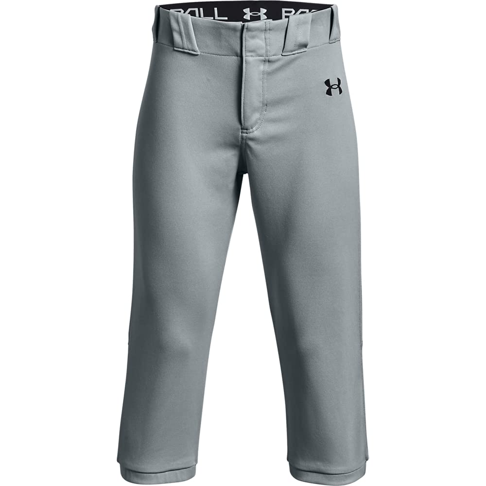 Under Armour Boys' Gameday Vanish Knicker 21 Pants, Baseball Gray (075)/Black, Small