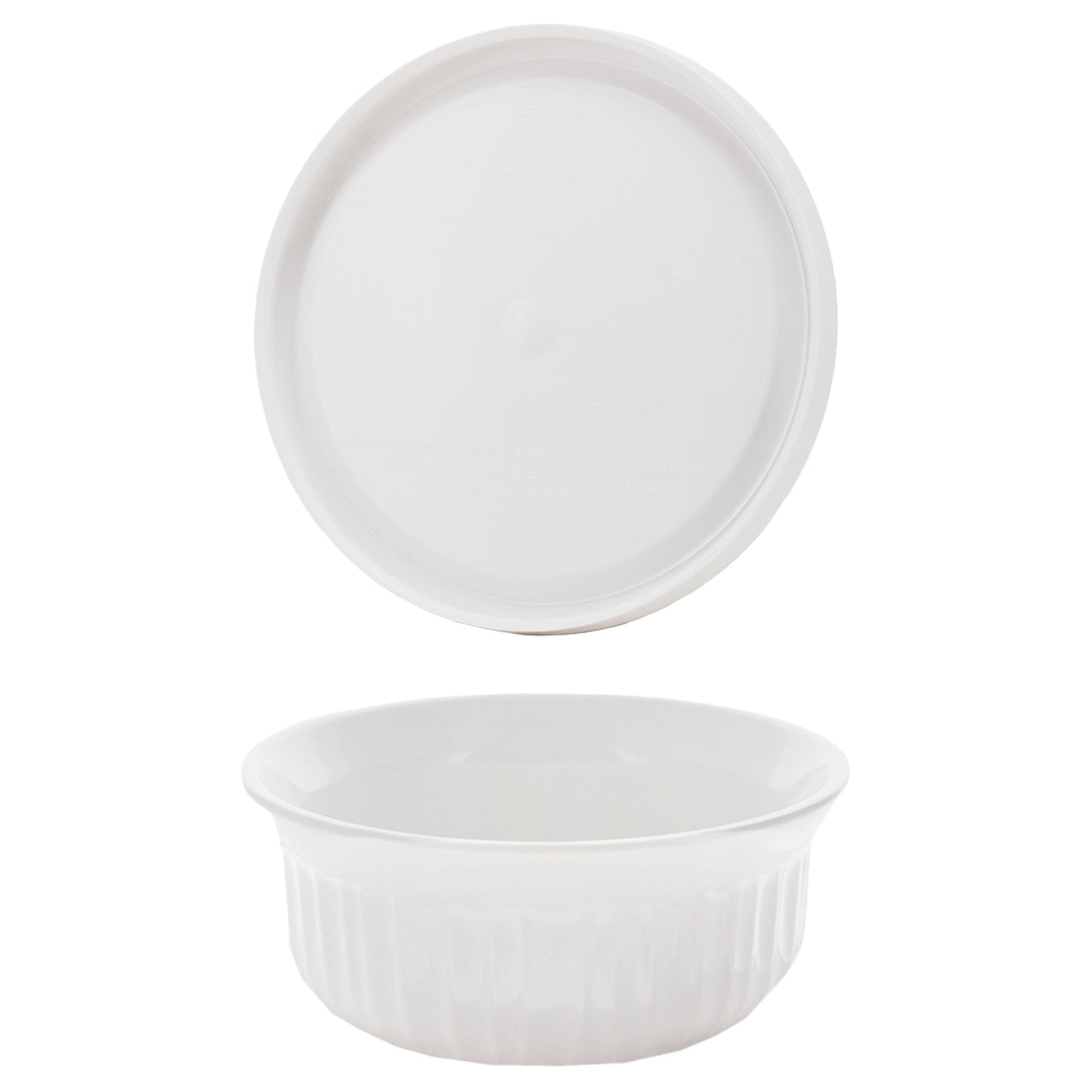 CorningWare French White Pop-Ins 16-Ounce Round Dish with Plastic Cover, Dishes by CorningWare