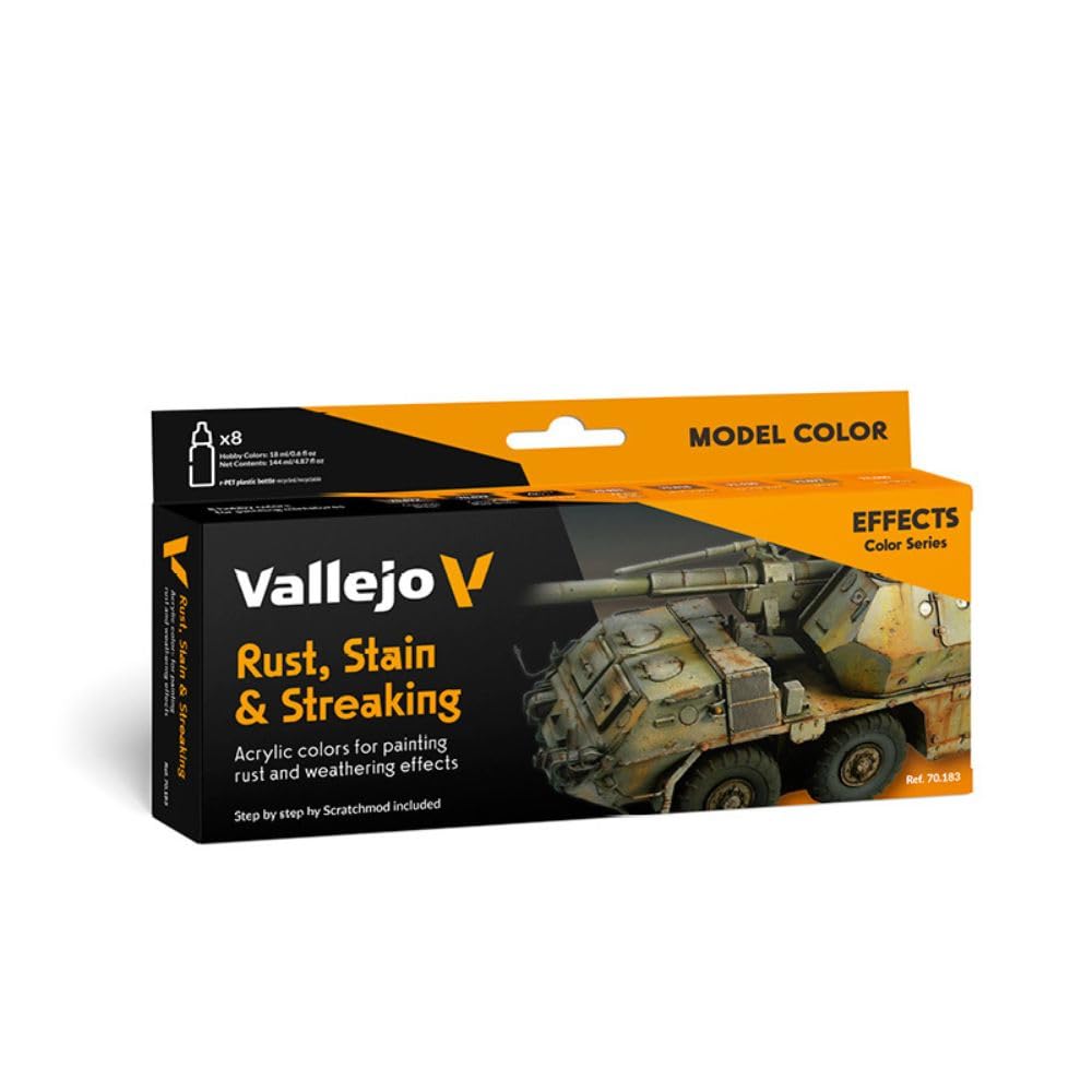 Vallejo Rust, Stain and Streaking Paint Set