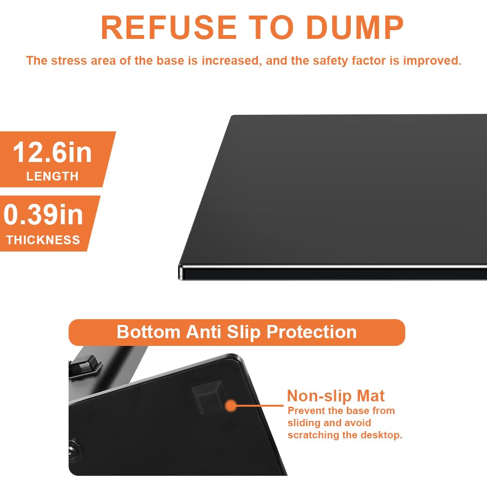 KKTONER Single Computer Monitor Stand Free Standing Desk Vesa Mount for 13 inch to 32 inch Screen Height Adjustable Monitor Mount Swivel Vesa 75 * 75mm/100 * 100mm Hold up 77Lbs