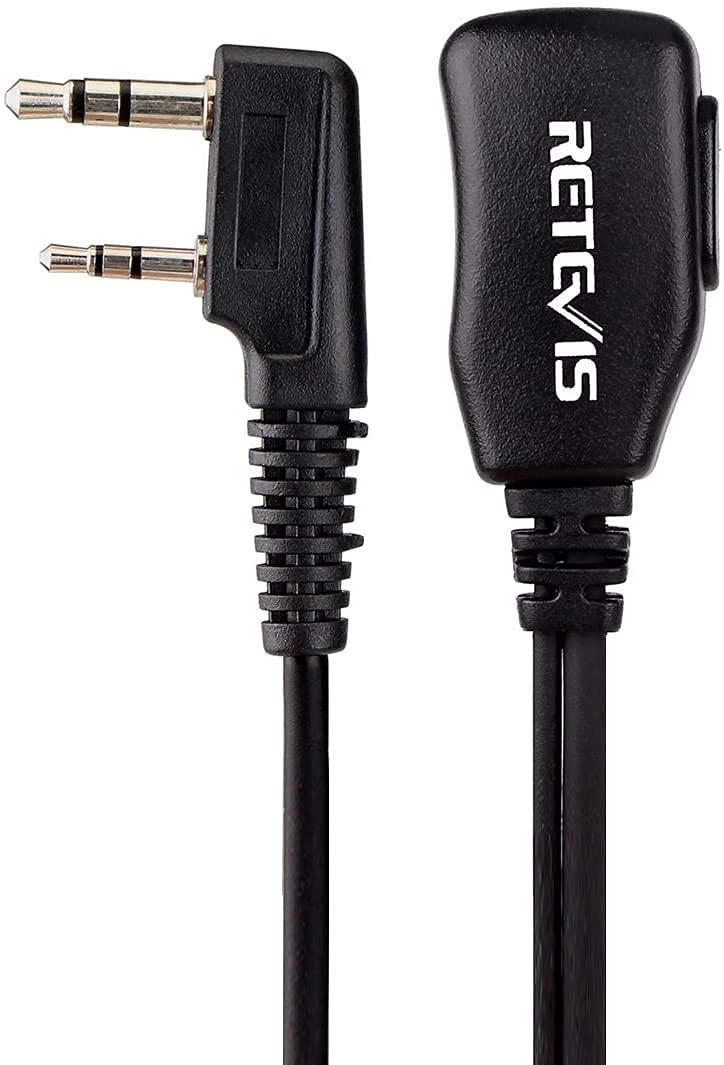 Retevis Walkie Talkie Headset 2 Pin PTT MIC Covert Acoustic Tube Secret Service Earpiece for Kenwood Radio Baofeng UV-5R Retevis RT27 H-777 RT22 Two Way Radios (10 Pack)