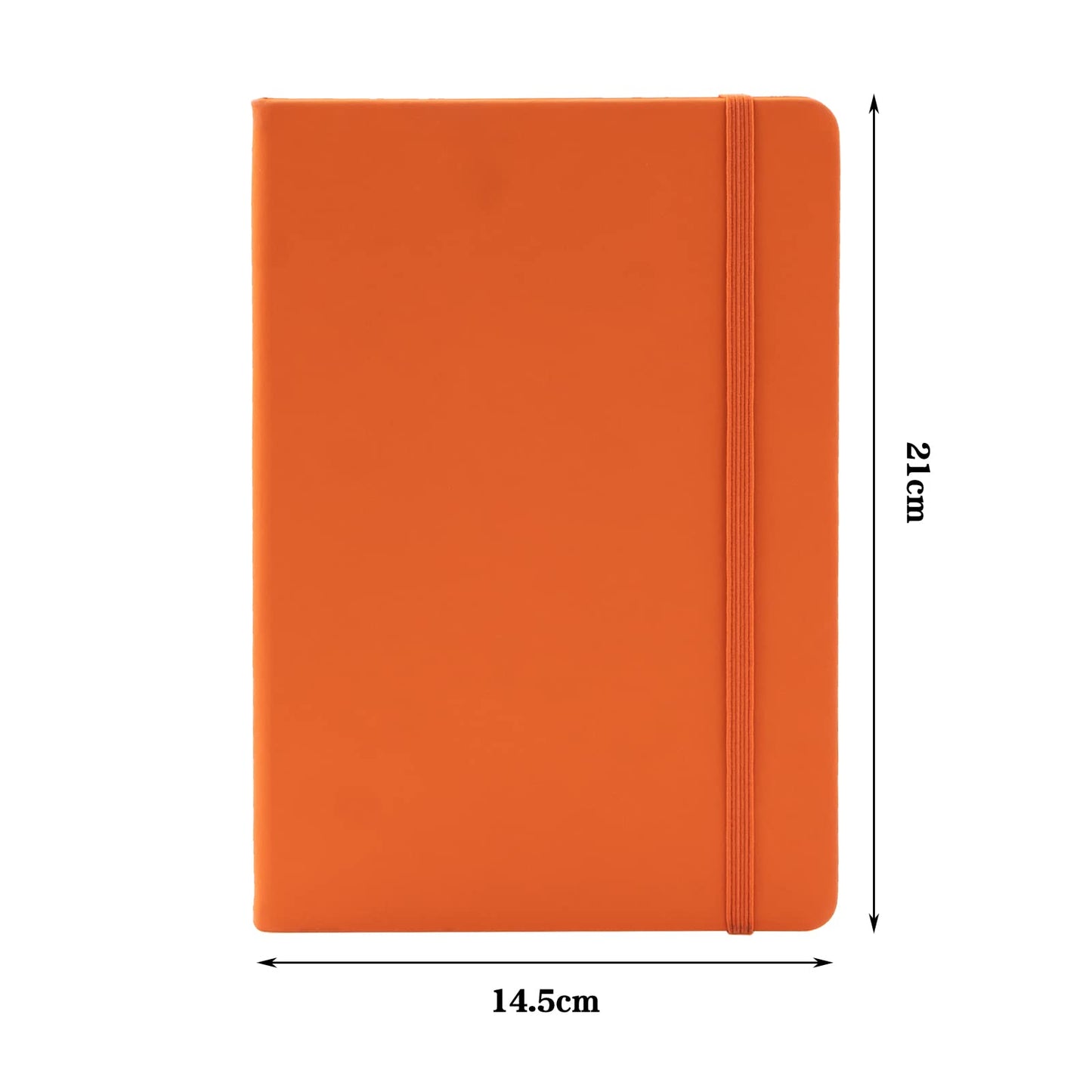 8 Pack Journal Notebook, A5 Hardcover Notebook with Elastic Band, PU Leather Classic Writing Notebook Premium Line Paper Ruled Journal for School Business Work Writing, 160Pages(4 Colors)