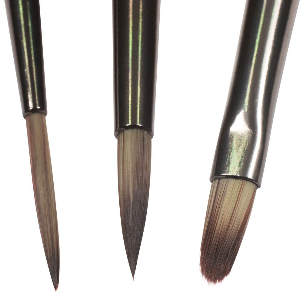 Mont Marte Premium Brush Wallet Set, 15 Piece, Includes Hog Bristle and Taklon Brushes, Great for Watercolor, Acrylic, Oil, Gouache and Tempera Painting