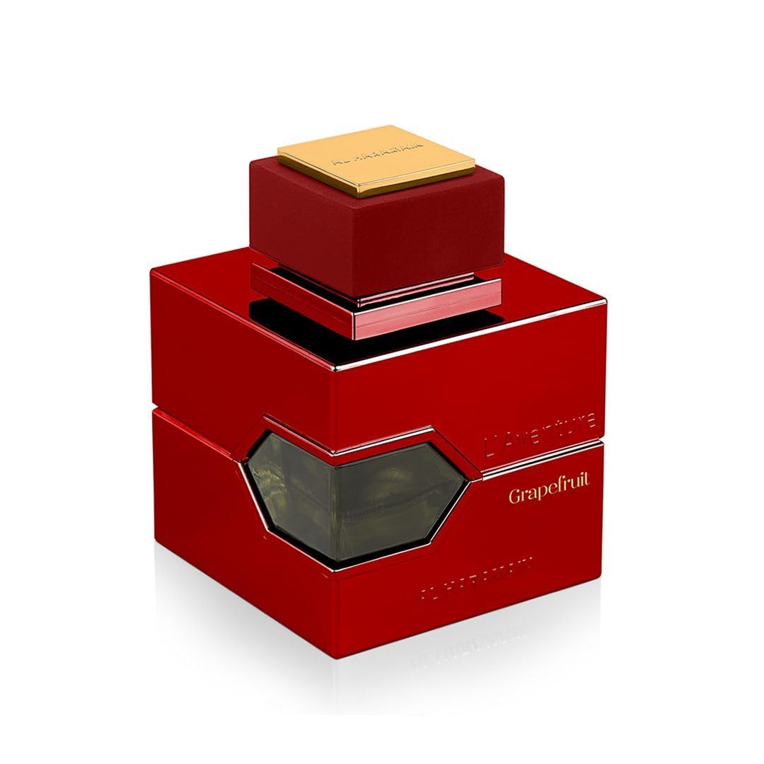 Al Haramain LAventure Grapefruit Red for Unisex - Arabian Perfume for Women and Men - Floral Fruity Fragrance - Arabic Long Lasting Perfume - Eau De Parfum Spray - 3.33 oz EDP Spray