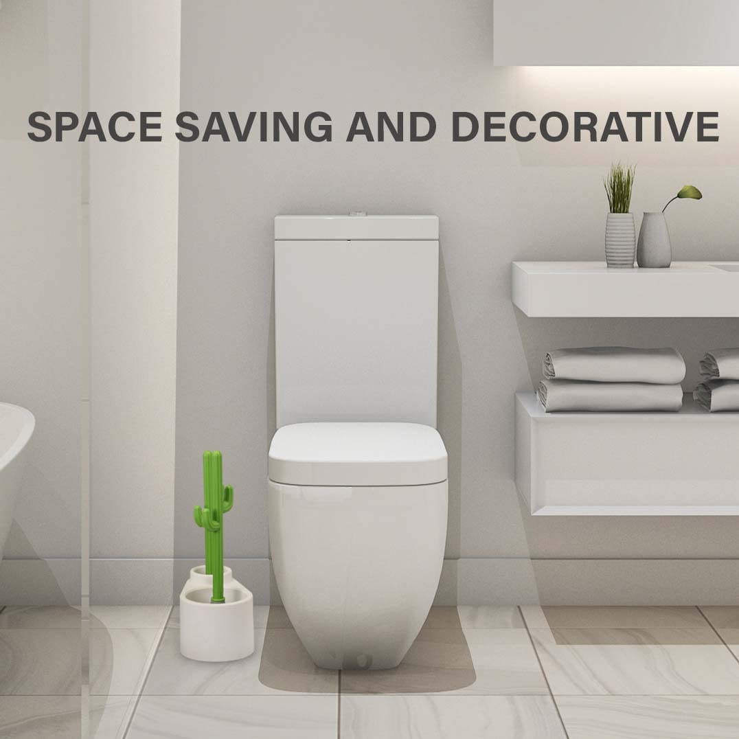 ALLOBUB Cactus Toilet Plunger and Brush Set for Bathroom Cleaning - 1 Set