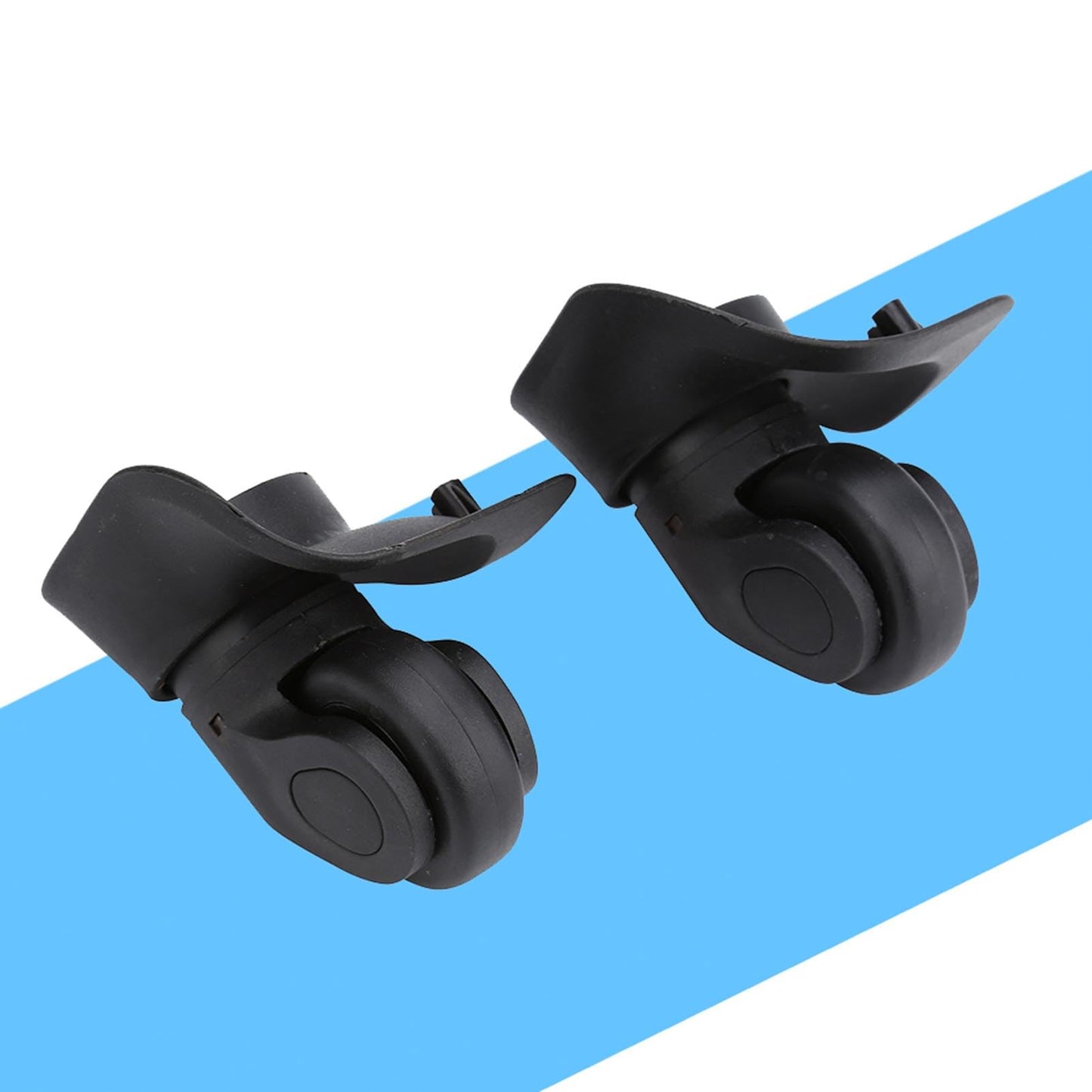 Luggage Wheels Replacement, 2 Pcs Luggage Mute Wheel, Black Plastic Suitcase Luggage Swivel Caster Wheels Replacement Rotatable 360 Degree