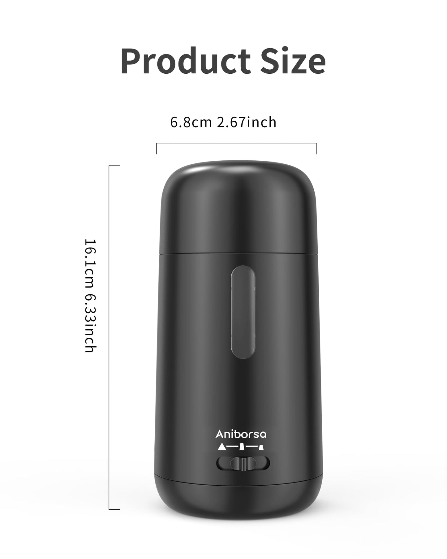 Aniborsa Automatic Electric Pencil Sharpener - Auto Feed, Auto Stop & Auto Eject for School, Office, Home, Black