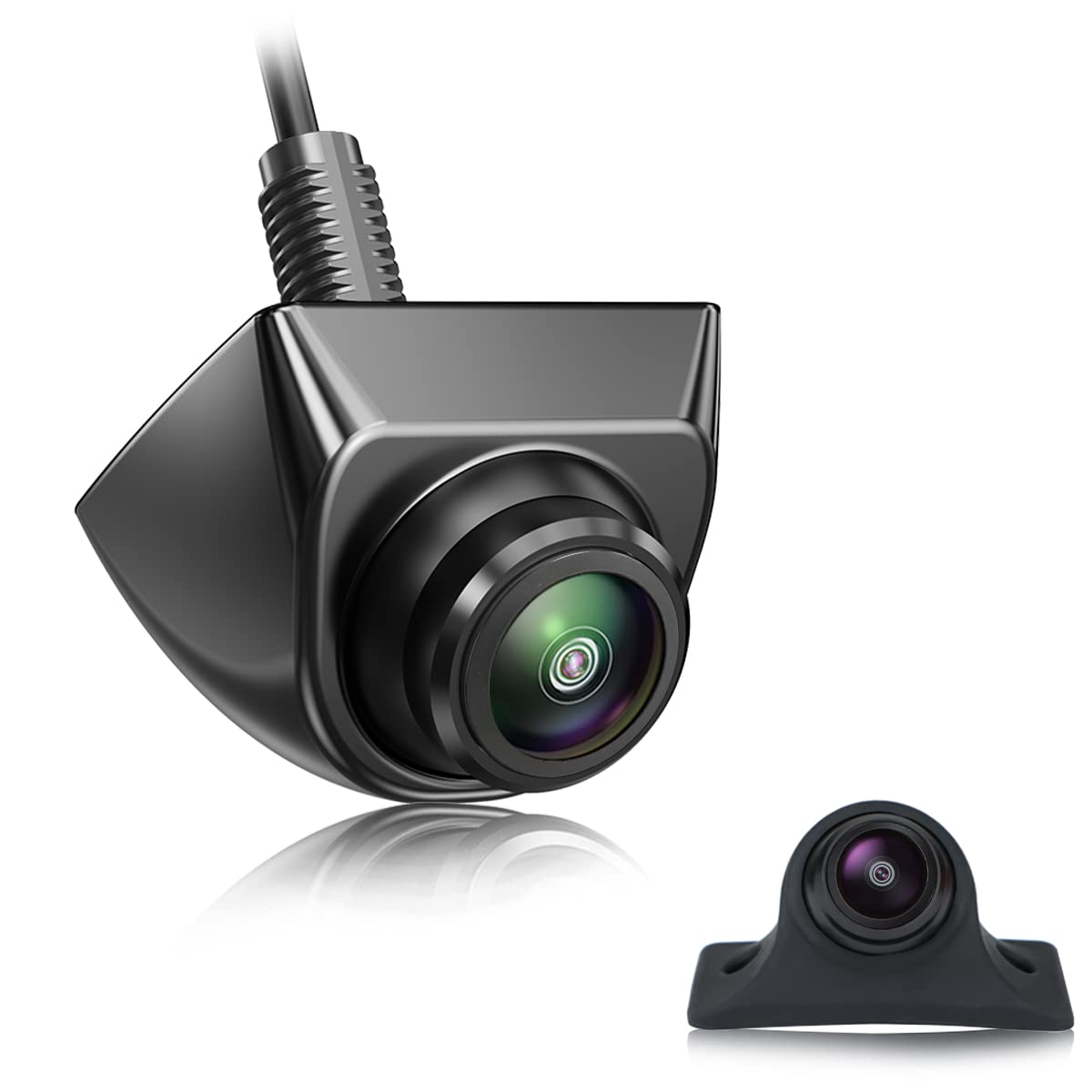 AHD 1080P Vehicle Backup Camera Only Work with Monitors Radio Head Units Supporting AHD 1080P Video Signal, GreenYi Reverse Rear/Front/Side View Camera, Adjustable Fisheye Lens(Black)