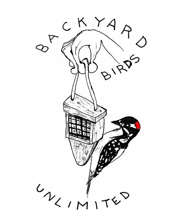 Backyard Birds Unlimited Cedar Whole in-Shell Peanut Outdoor Hanging Wild Bird Feeder Made in The USA-Small 21" Inch