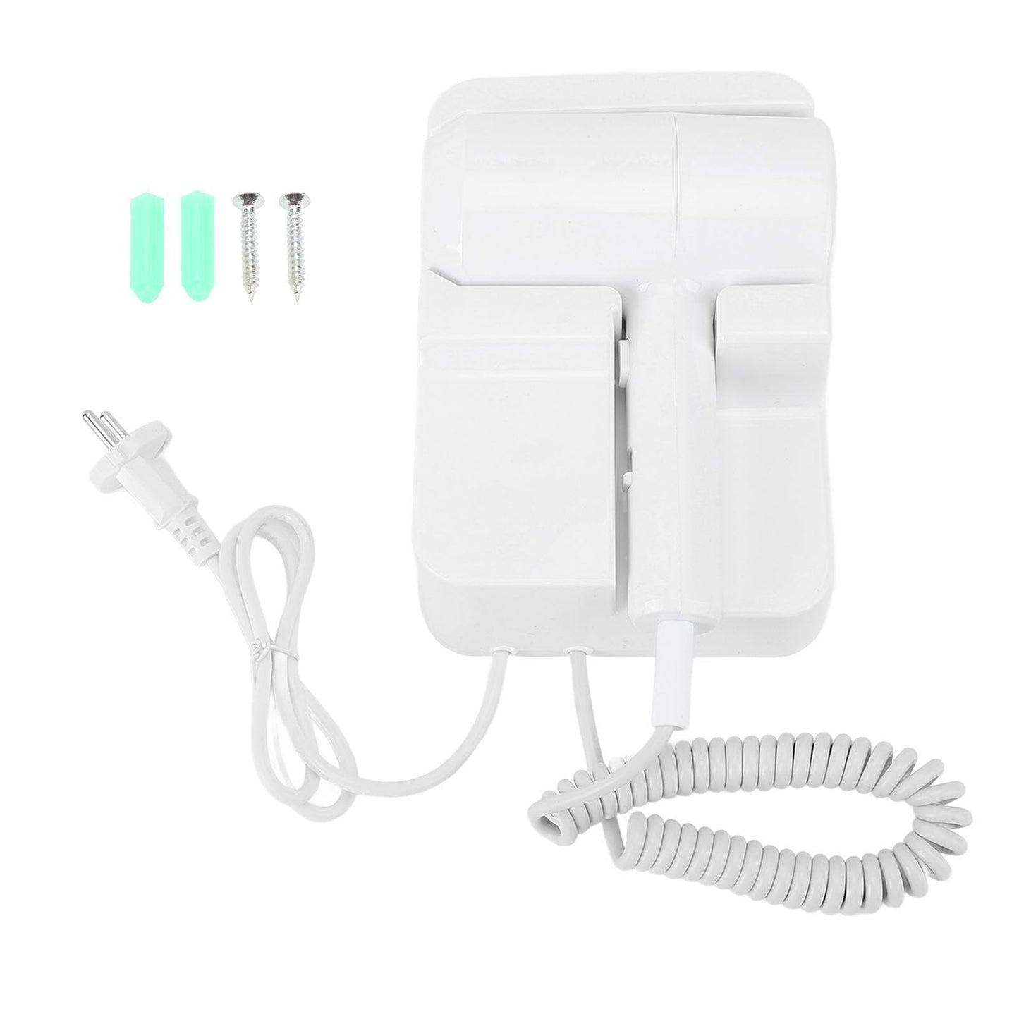 1300W Wall Mount Hair Dryer, Hotel Bathroom Hair Blow Dryer with 2 Levels Intelligent Temperature Control Quick Drying Low Noise Sturdy ABS Construction