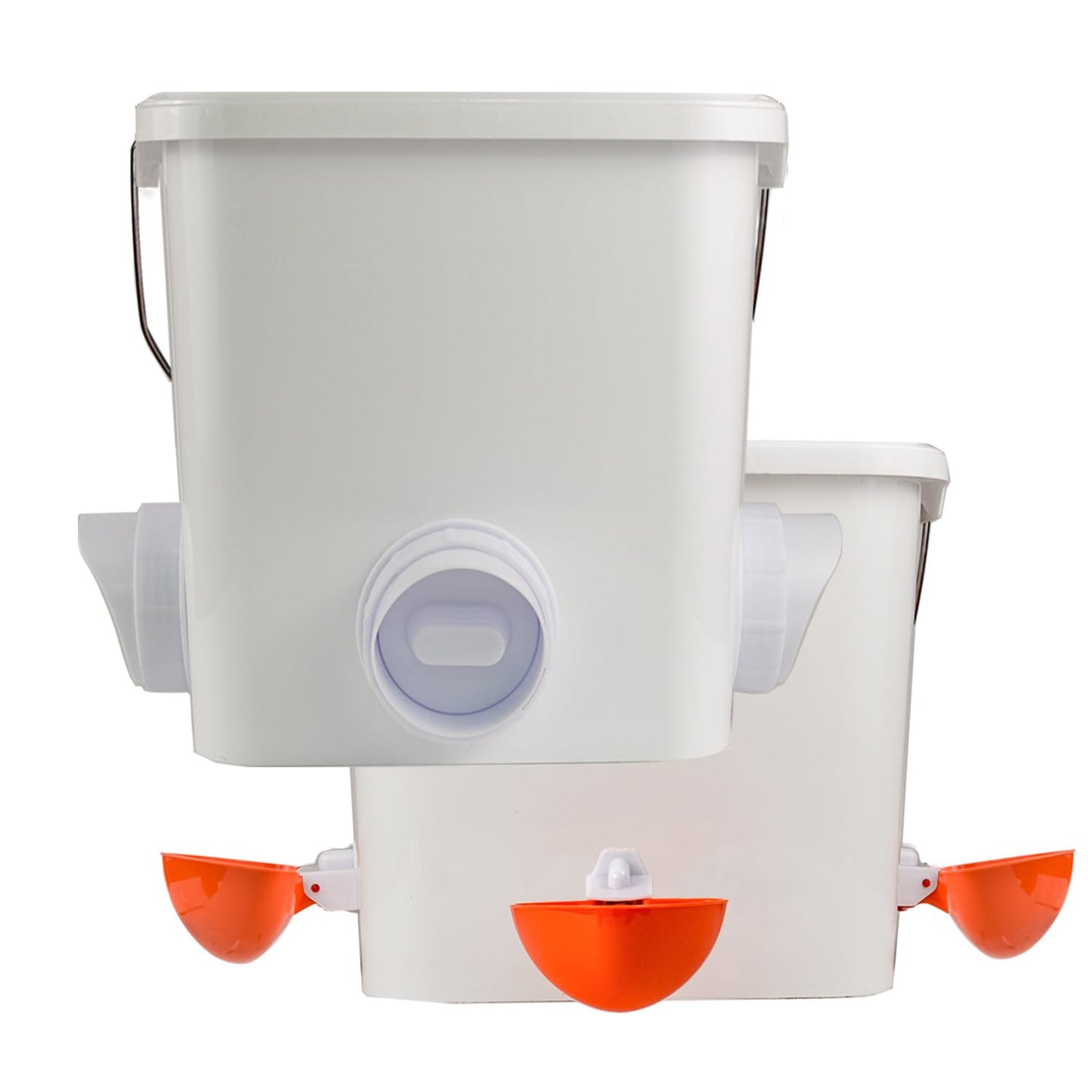 Automatic Chicken Feeder and Waterer Set Hanging Chicken Feeder No Waste Poultry Feeder 3 Gallon Water Feeder