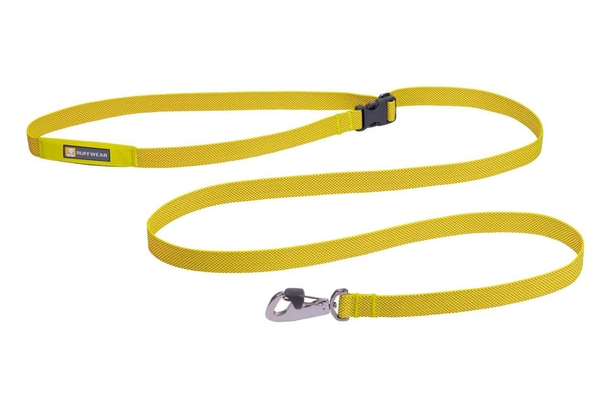 Ruffwear, Flagline Dog Leash, Lightweight Lead with Hands-Free, Waist-Worn Option, Lichen Green