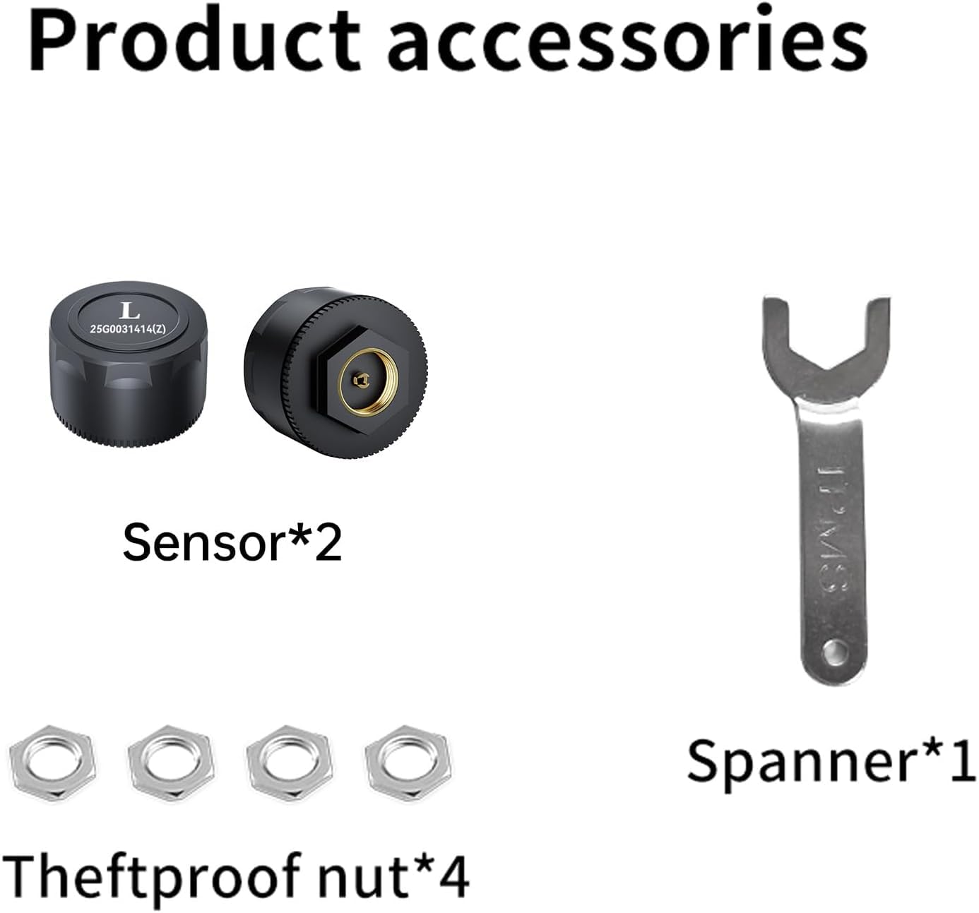 OBEST Motorcycle Tire Pressure Monitoring System, Tire Pressure and Temperature Alarm, Motorcycle TPMS with 2 External Sensors, Support iOS and Android