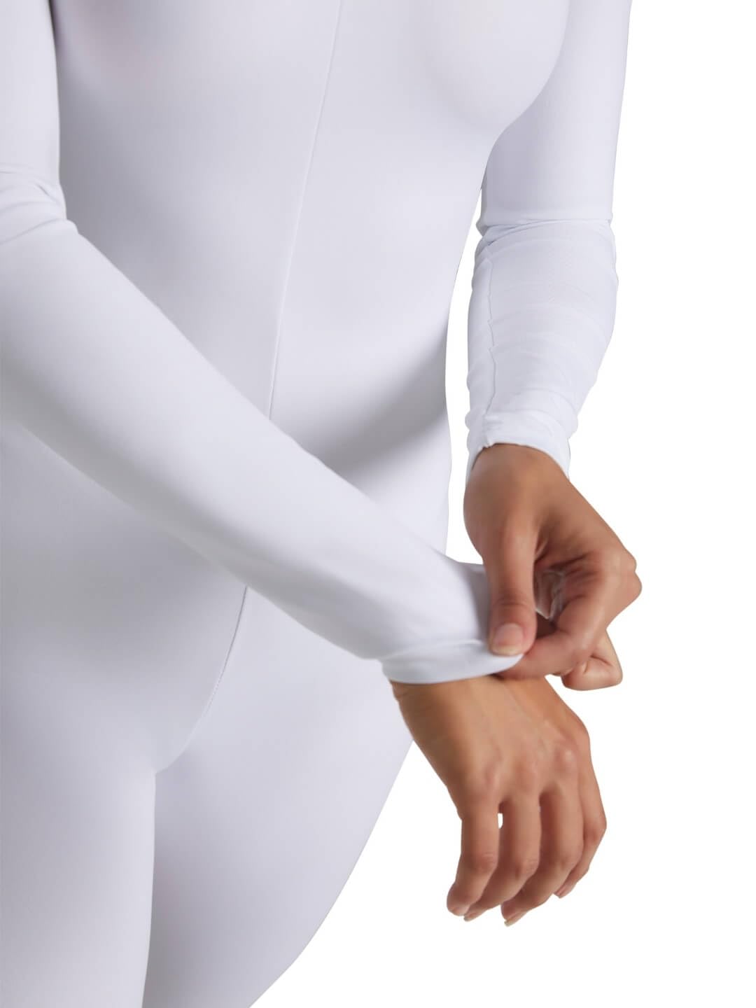 Capezio Women's Long Sleeve Unitard,White,X-Large