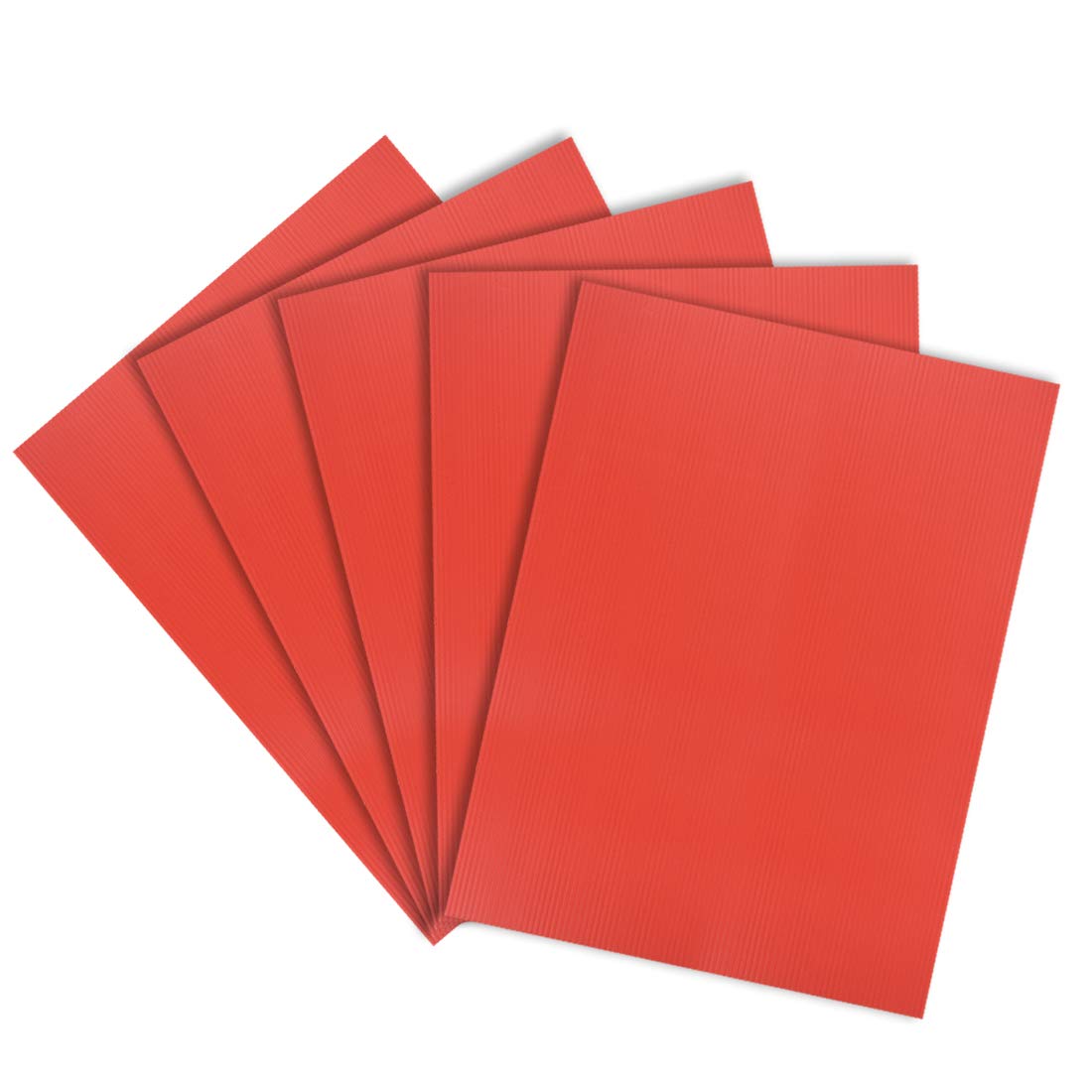 uxcell Corrugated Plastic Sheets,3mm Red Blank Yard Lawn Signs,12 Inch x 16 Inch,Waterproof Sign Blank Board 5pcs