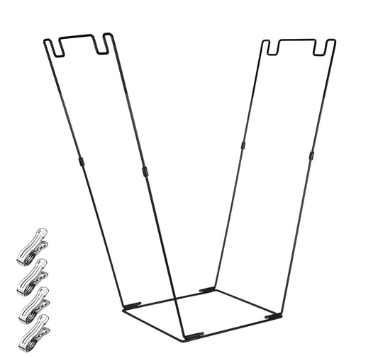 2pcs Metal Trash Bag Holder, Garden Garbage Bags Holder Frame Holds 30-45 Gallon Bags, Multi-Use Outdoor Leaf Bag Stand for Yard Camping Lawn, Party Supplies Rubbish Sack Support Frame