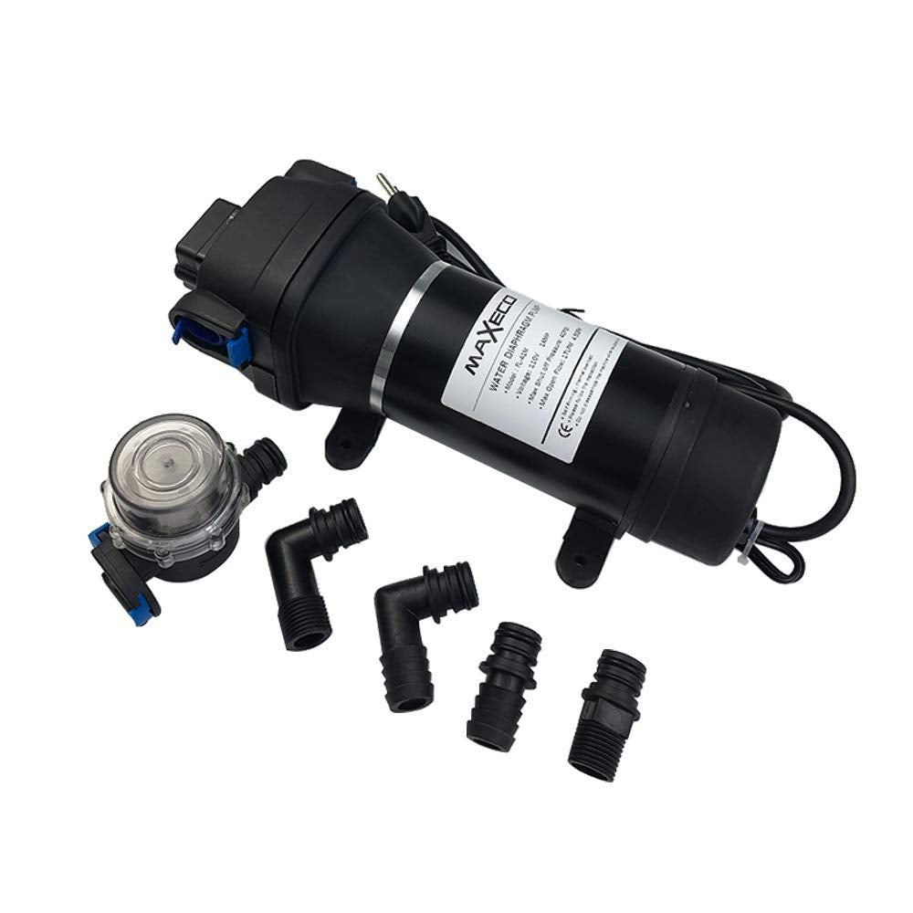 MAXECO-AC110V Self Priming Water Pressure Diaphragm Pump 40PSI 4.5GPM 17L/min,Soft & Noiseless Booster Pump Sprayer for Home/Misting/Caravan/RV/Boat/Marine (Ship from Canada,Tax Included