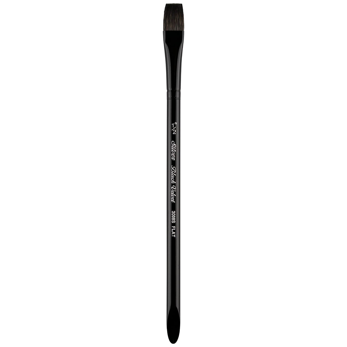 Silver Brush 3008S-012 Black Velvet Short Handle Blend Squirrel and Risslon Brush, Square Wash, 1/2-Inch