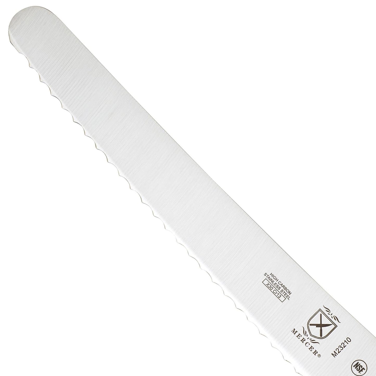 Mercer Culinary Millennia Bread Knife, 10-Inch Wavy Edge Wide, Black