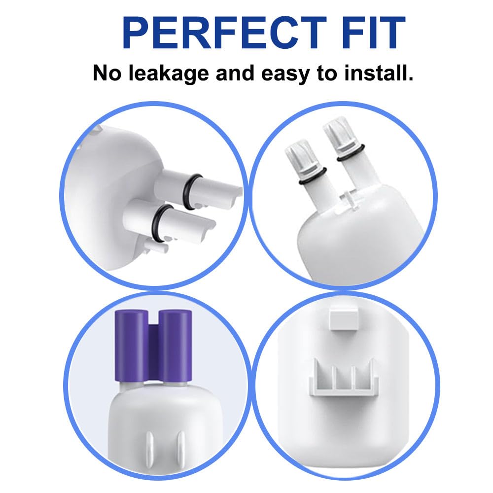 Refrigerator Water Filter Compatible with Everydrop® Filter 1, EDR1RXD1, W10295370A, WHR1RXD1, P8RFWB2L, W10295370, EDR1RXD1B, P4RFWB, Kenmore® 46-9081, 46-9930, 3Pack