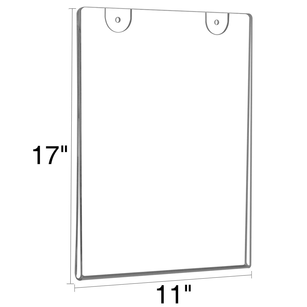 NIUBEE 11x17 Acrylic Wall Sign Holder Vertical, Clear Plastic Poster Frame for Paper