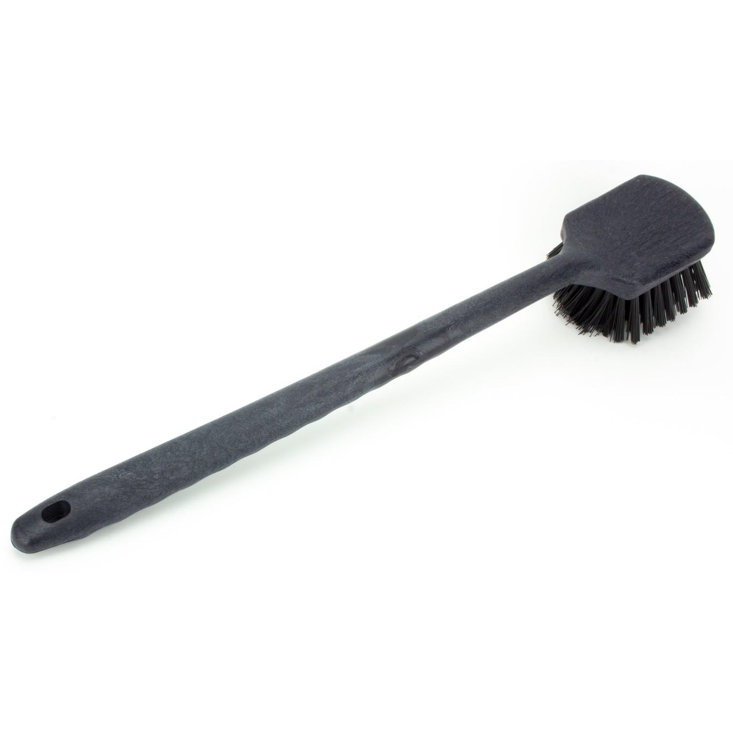 SPARTA Plastic Large Scrub Brush, Kitchen Brush, Utility Brush with Long Handle for Cleaning, 20 Inches, Black, (Pack of 6)