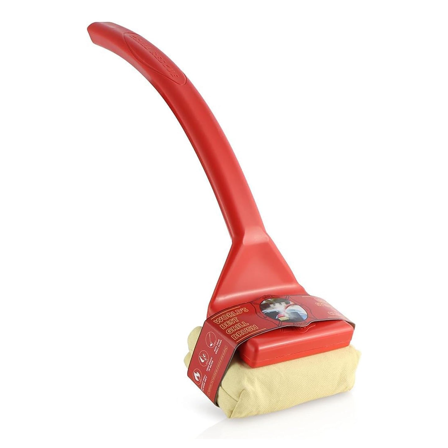 Grill Rescue BBQ Replaceable Scraper Cleaning Head, Bristle Free - Durable and Unique Scraper Tools for Cast Iron or Stainless-Steel Grates, Barbecue Cleaner (Non-Scraper Brush)
