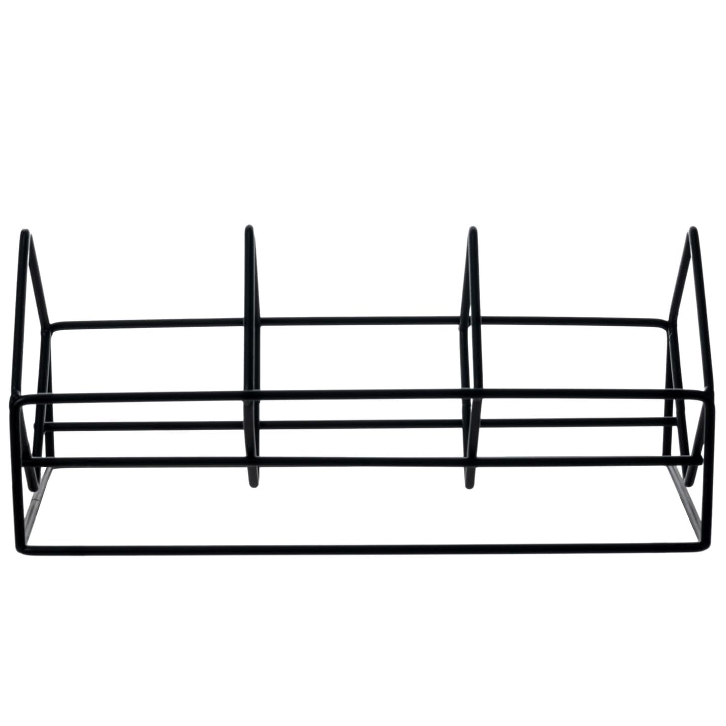 MyGift 3 Slot Modern Matte Black Metal Wire CD Storage Stand, Tabletop Compact Disc Holder Shelf, Video Game DVD Media Organizer Rack, Holds 30 Jewel Cases