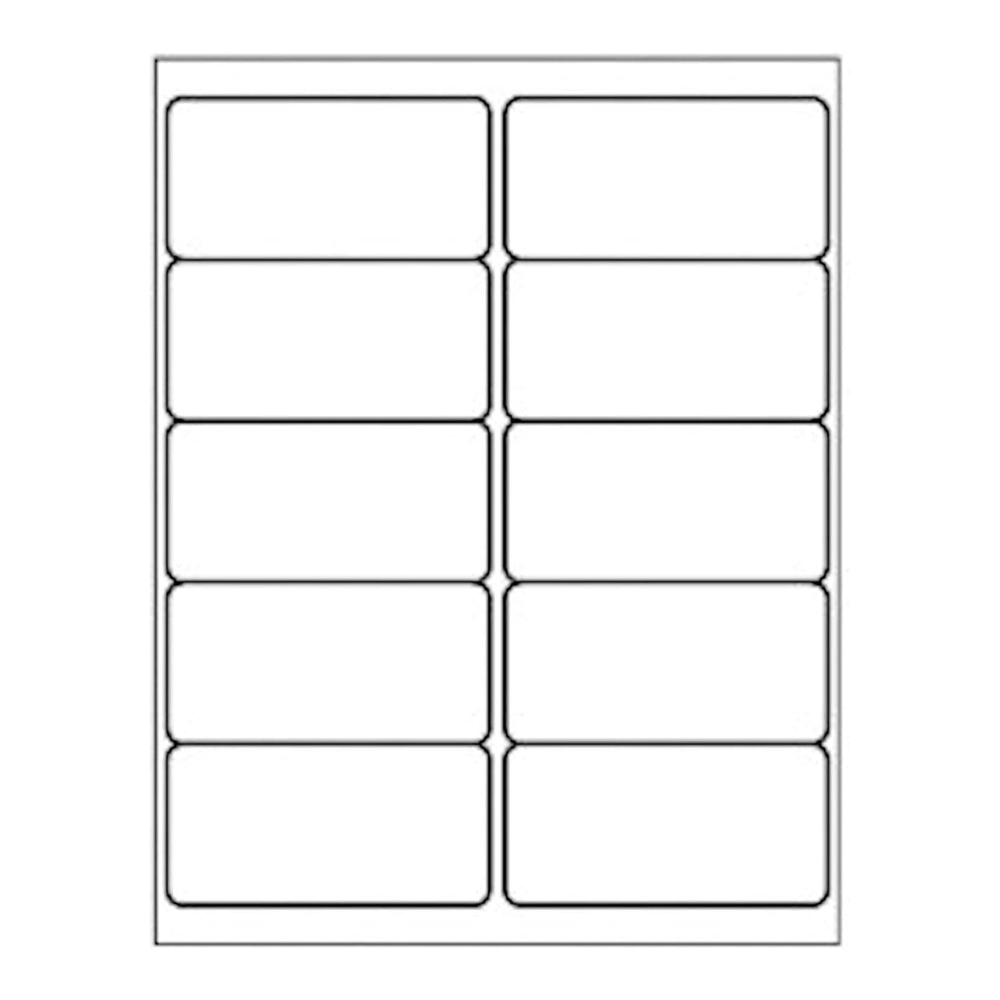 (500 Sheets, 5000 Labels) Sticker Paper, 2" x 4" Shipping Address Labels, 10 Per Page Self Adhesive Mailing Label for Laser and Inkjet Printers