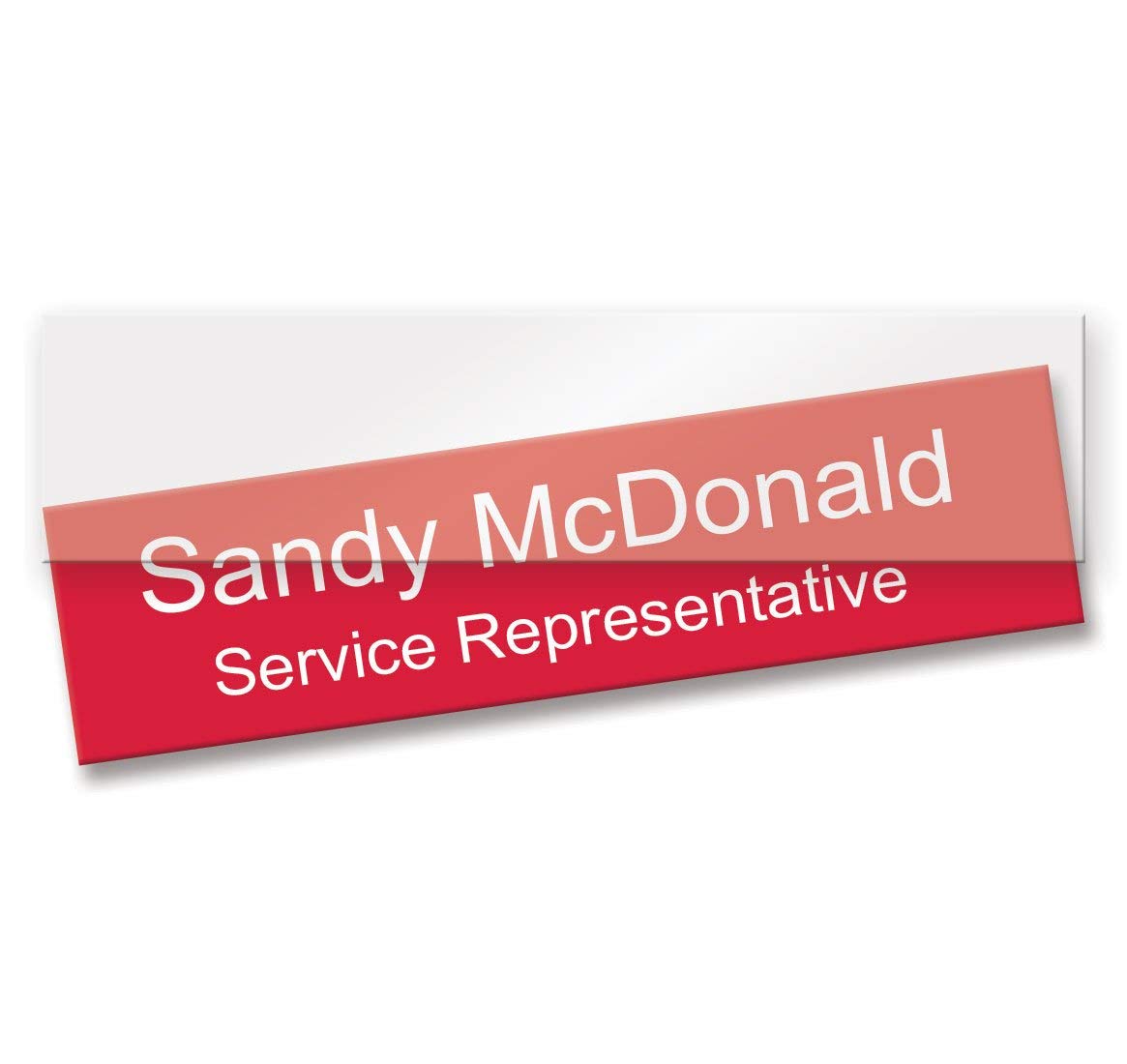 10 x 2 Wall or Door Nameplate Holder with Clear Plastic Insert - Pack of 10 (Silver)