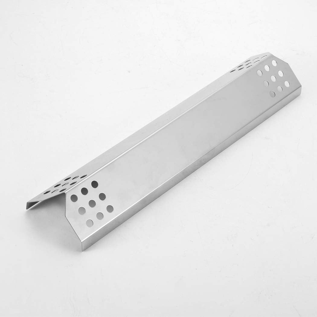 BBQSAVIOR SP39 BBQ Parts Heat Plate for Master Forge 1010048 Gas Grill, Stainless Steel Heat Shield Heat Tent Burner Cover Flame Tamer, 15 1/8 inch, 4-Pack